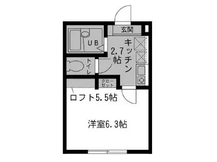 アレクセル小机(1K/1階)の間取り写真