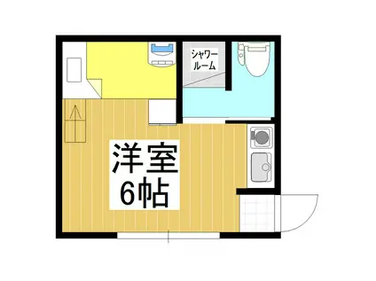 フォレストI(ワンルーム/1階)の間取り写真