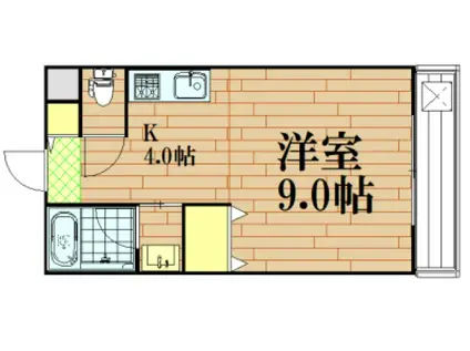 ネオモンシェリーA棟(1K/1階)の間取り写真