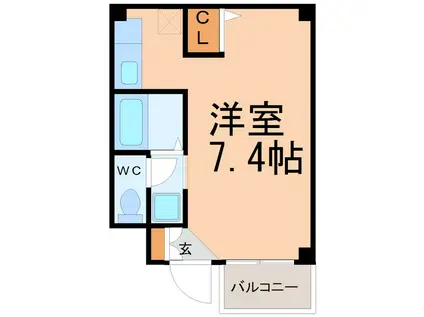大久手HOUSE(ワンルーム/2階)の間取り写真