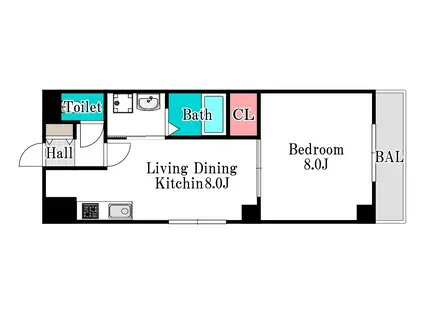 ロイヤルレジデンス(1LDK/4階)の間取り写真