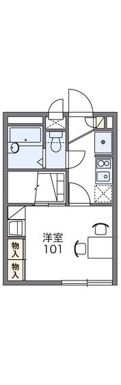 レオパレスラポール(1K/2階)の間取り写真