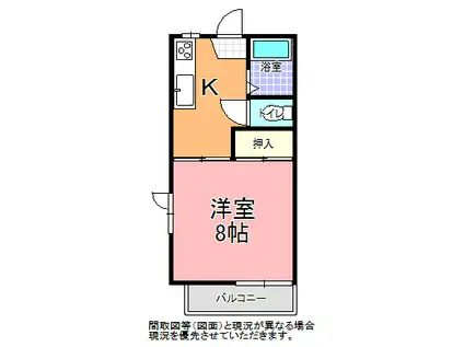 SUN・HEIGHTS(1K/1階)の間取り写真