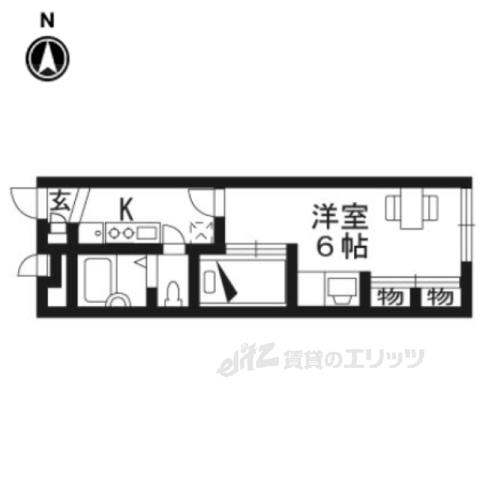 レオパレスモイスン(1K/1階)の間取り写真