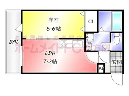 EMIGRAND-HK湯野原(1LDK/2階)の間取り写真