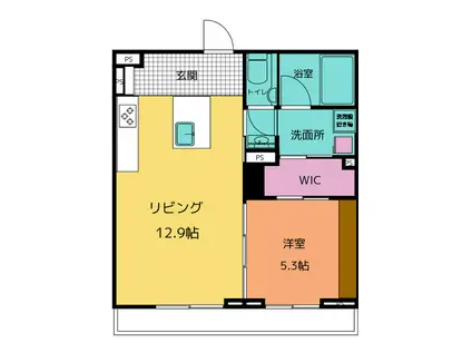 TAMAGAWA Q(1LDK/2階)の間取り写真
