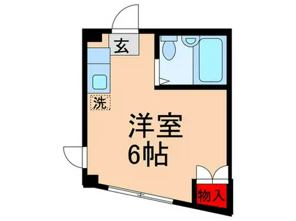 メゾンメロス(ワンルーム/2階)の間取り写真