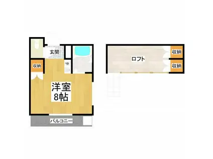 アプティ2番館(ワンルーム/4階)の間取り写真