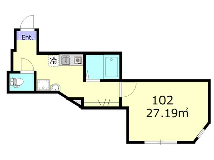 フェリス町屋(1K/1階)の間取り写真
