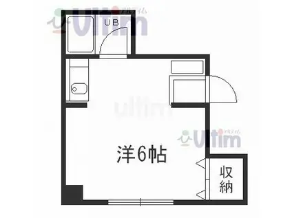 プライム・ベル(1K/2階)の間取り写真