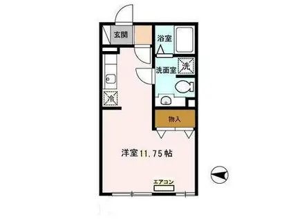 コスミオンセブン(ワンルーム/1階)の間取り写真