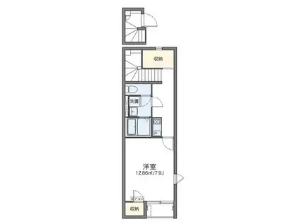 レオネクストよねぐらIII(1K/2階)の間取り写真