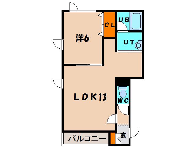 シェルメゾンダイチ(1LDK/2階)の間取り写真