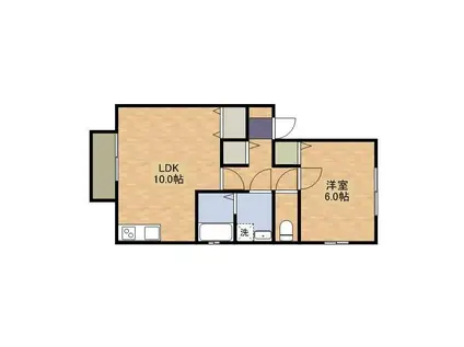 ルピナM(1LDK/2階)の間取り写真