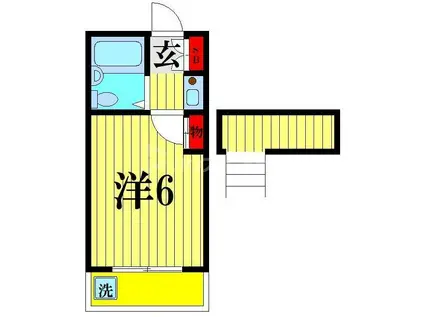 アネックス南流山3期(1K/1階)の間取り写真
