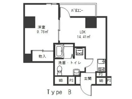 グレースヒル曙(1LDK/7階)の間取り写真