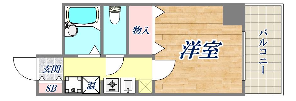 ユニテック大島(1K/3階)の間取り写真