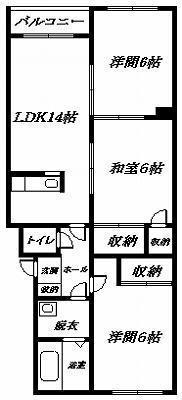 フロンティア東光(3LDK/3階)の間取り写真