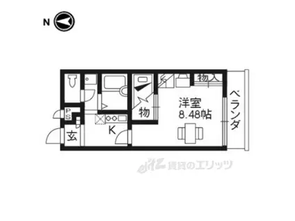 レオパレスプランタン3番館(1K/3階)の間取り写真