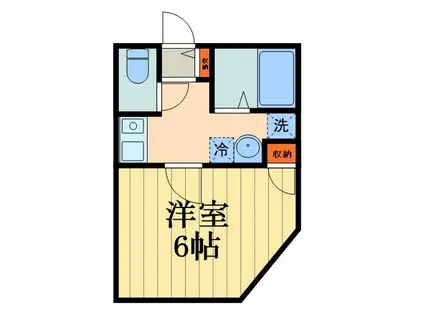 グランレーヴ戸田(1K/2階)の間取り写真