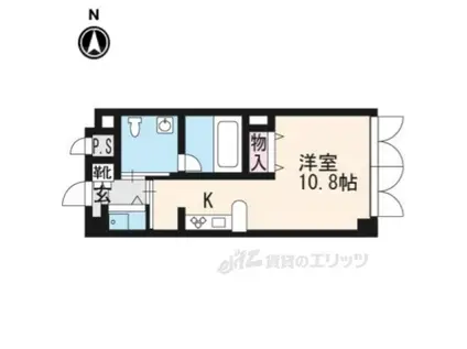 ヴォール・ベフィンデン(1K/1階)の間取り写真