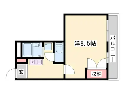 アバンテック(1K/2階)の間取り写真