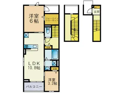ラメゾン385(1SLDK/3階)の間取り写真