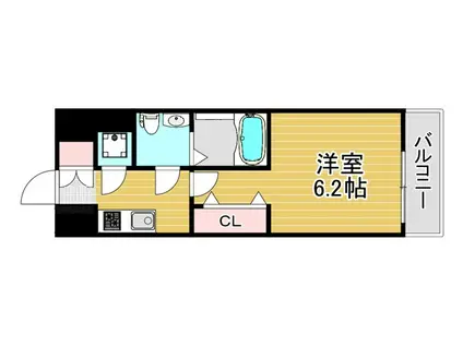 エスリード大阪シティグランツ(1K/5階)の間取り写真