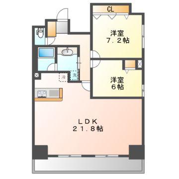 アーバンパーク日吉(2LDK/10階)の間取り写真