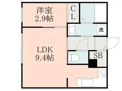 WEISSE WAND(1LDK/5階)の間取り写真