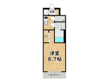 JT大阪ウエスト(1K/5階)の間取り写真