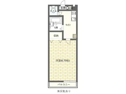 エステートIKEDAII(1K/1階)の間取り写真