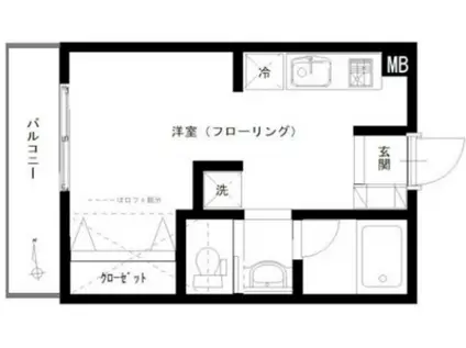 SANGI-III(ワンルーム/1階)の間取り写真