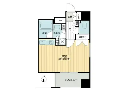 アリビオ九段(ワンルーム/5階)の間取り写真