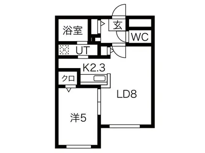 ブランノーワルひばりが丘(1LDK/3階)の間取り写真