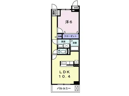 プラネットD(1LDK/2階)の間取り写真