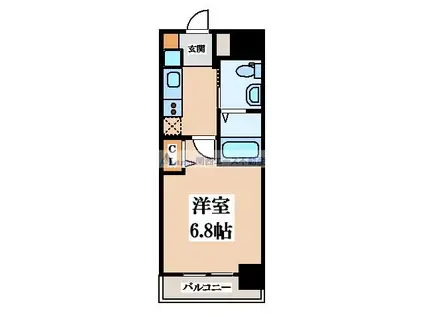 Mプラザ小阪駅前(1K/9階)の間取り写真