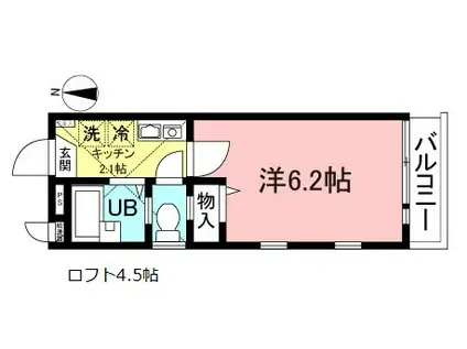 BELLE VIE 生田(1K/2階)の間取り写真