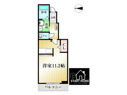 エストレージャ(ワンルーム/1階)の間取り写真