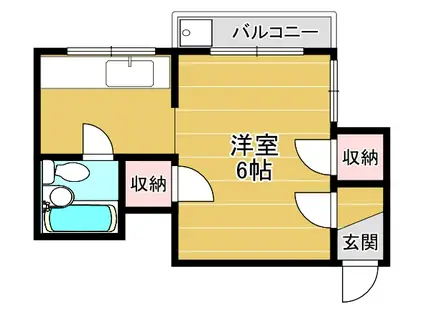 仲田マンション(1K/1階)の間取り写真