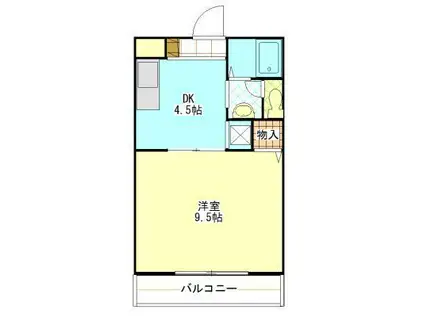 ダイナシティ光岡(1DK/3階)の間取り写真