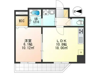 ティーズ ファーツリー(1LDK/4階)の間取り写真