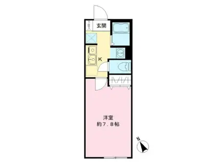 モンテピアV(1K/1階)の間取り写真