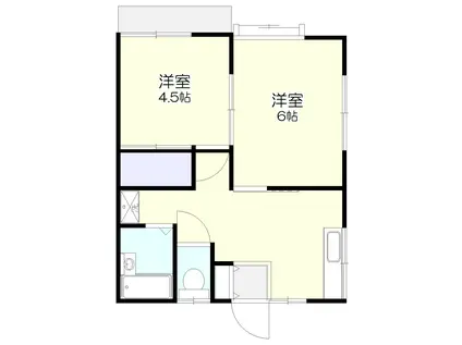 和幸ハイツ(2DK/1階)の間取り写真