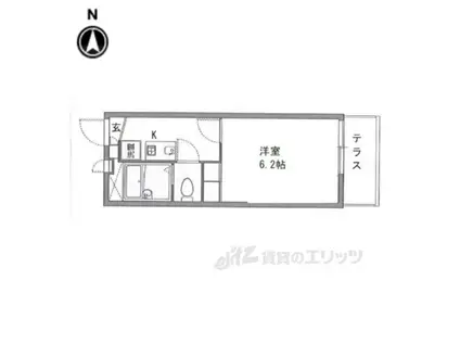 レオパレスオキツモ(1K/1階)の間取り写真