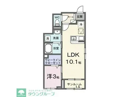 ベル アンジュ(1LDK/1階)の間取り写真