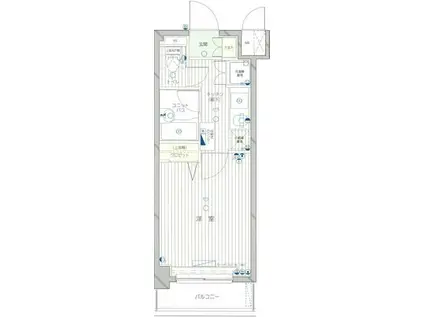 ティアラ大崎(1K/3階)の間取り写真