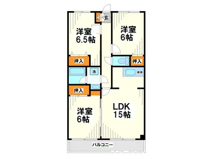 ジュノウ(3LDK/2階)の間取り写真