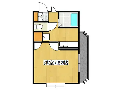 れいめい武(1K/5階)の間取り写真