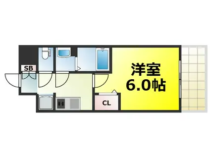 グランカリテ大正ドマーニ(1K/4階)の間取り写真